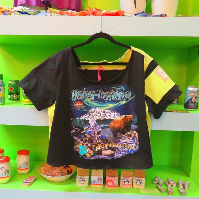 【1993studio】[CHODANx1993Studio] Stitch Color Block T-shirt 1993 Studio x Qwer Chodan] Stitch T-Shirt (3 Color) *Season